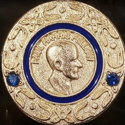 Paul Harris Fellow sapphire recognition pin